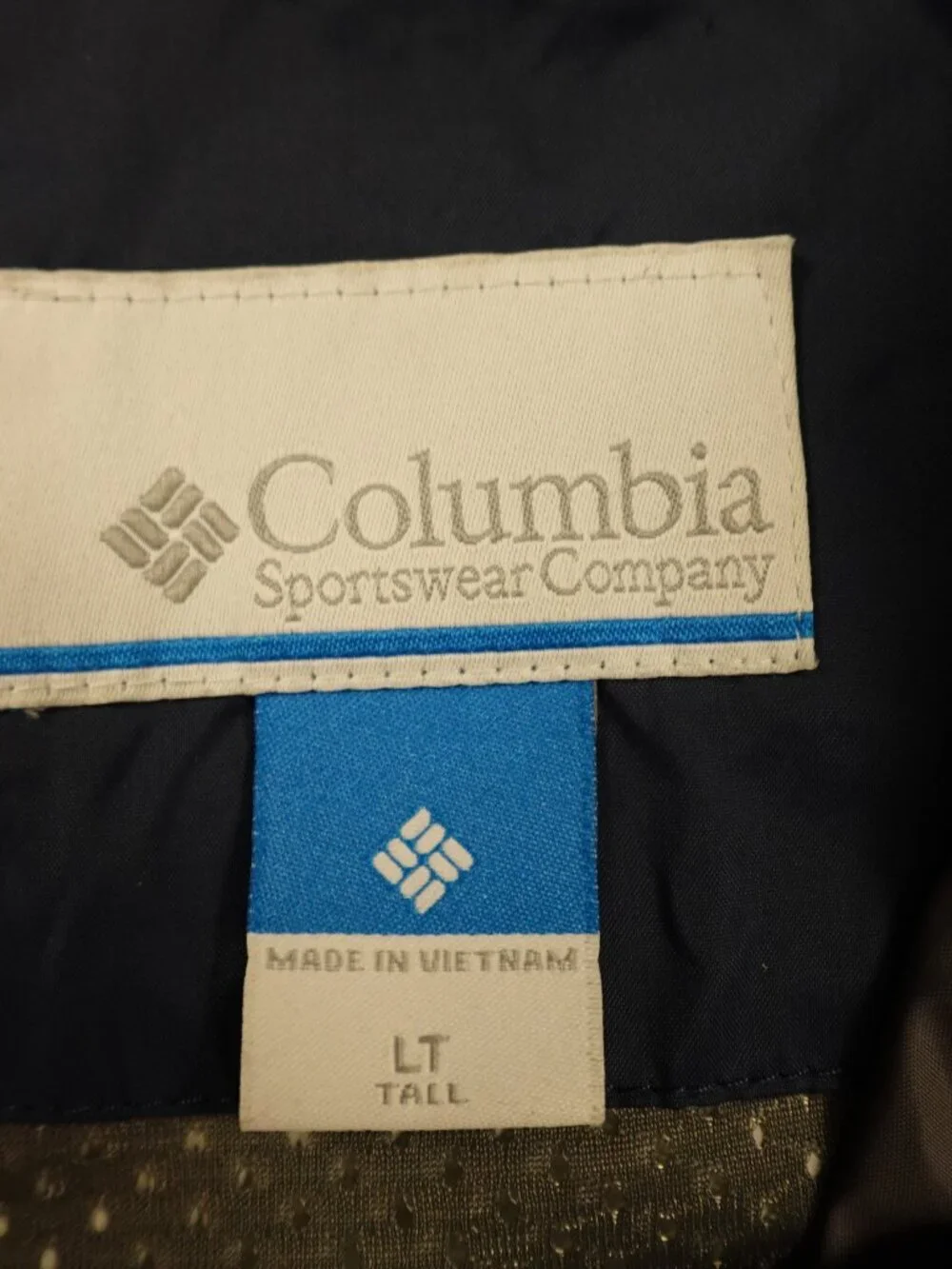 Columbia Watertight Rain Jacket Men’s LT Navy Omni-Tech Packable‎
